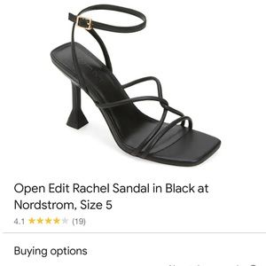 Black 6.5 strappy heels from the brand open edit from Nordstrom